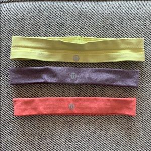 Lululemon Cardio cross trainer headband (set of 3)